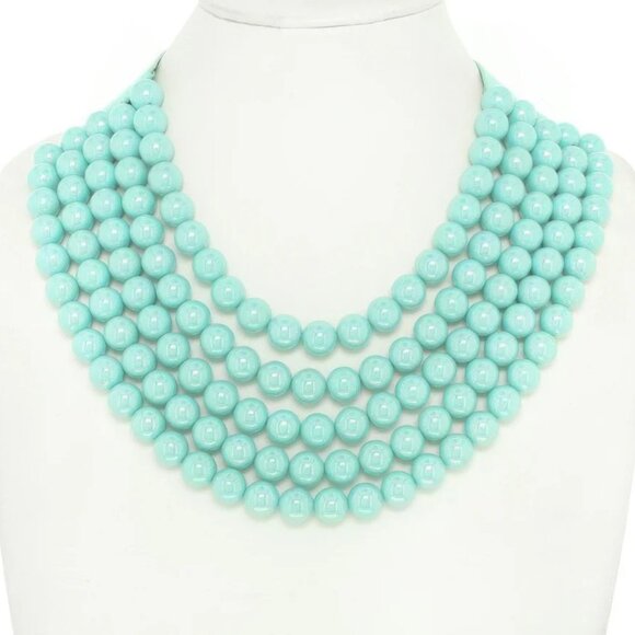 NEW - 5 Row SHIMMER Beaded Magentic Close Statement Beads Necklaces - Picture 12 of 15